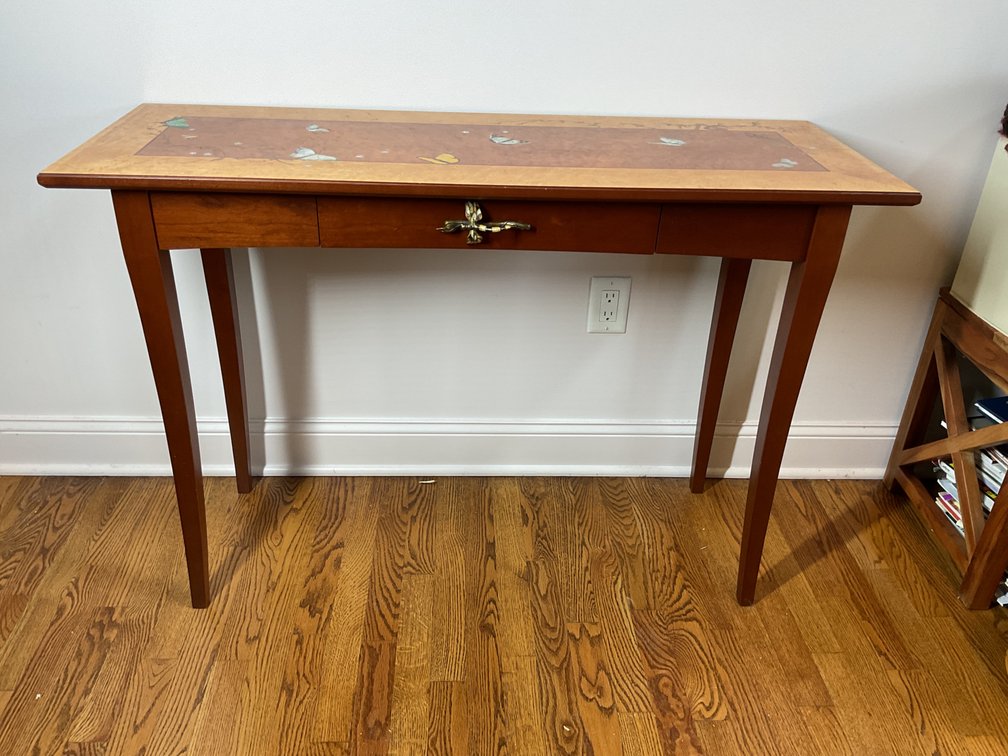 Hudson River Inlay Butterfly Console Table