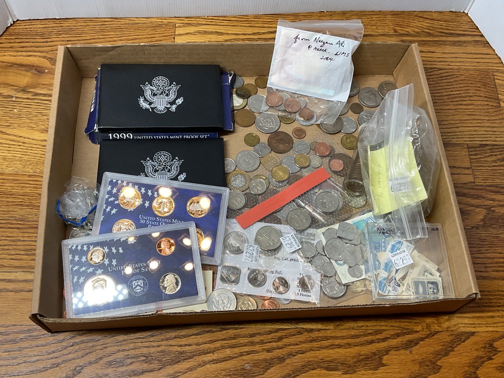 United States Mint Proof Sets and Mixed World Coins