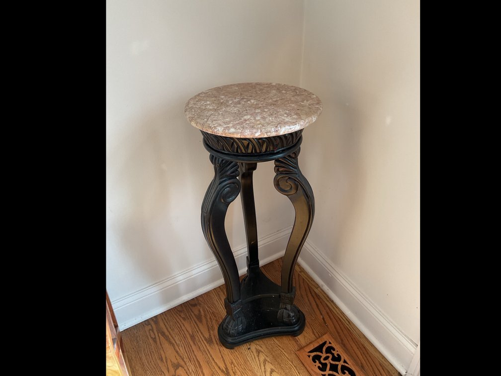 Marble Top Plant Stand