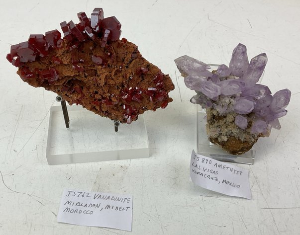 Image for Vanadinite & Amethyst Specimens