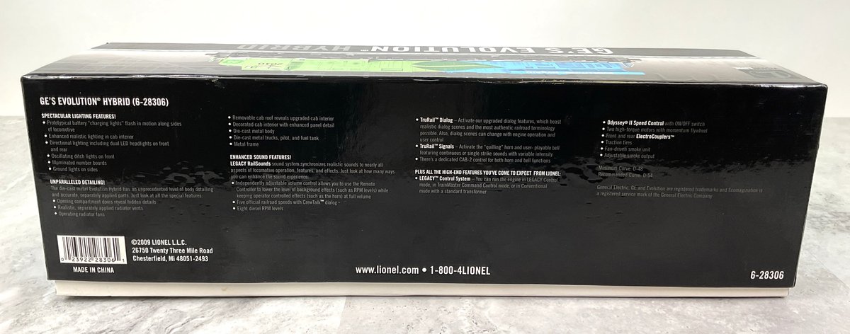 Image for Lionel O-Gauge GE Evolution Hybrid Locomotive