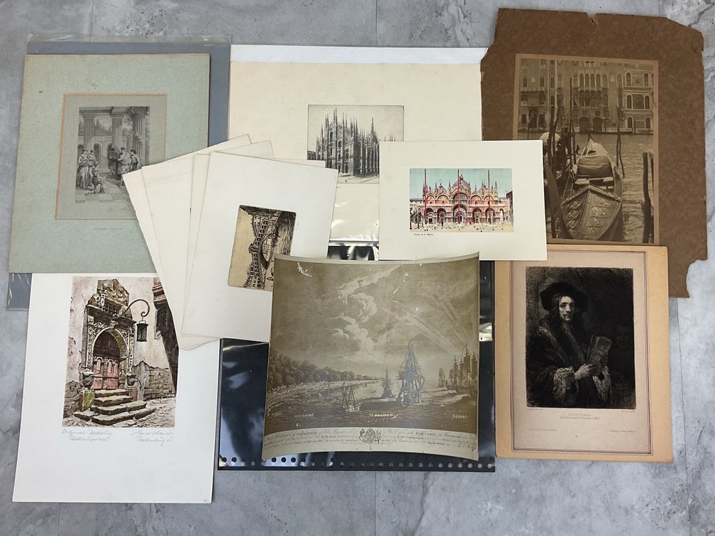 Architectural Etchings, Maritime Engraving, and Art Prints
