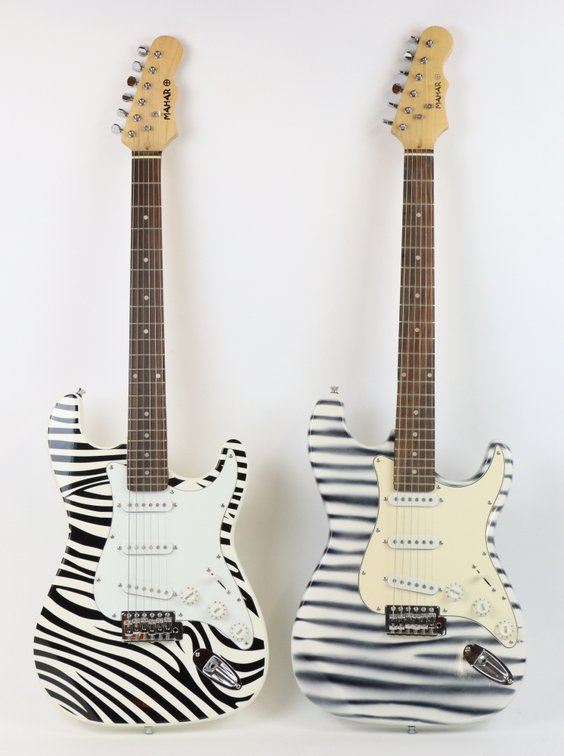 Lot of 2 Mahar Electric Guitars