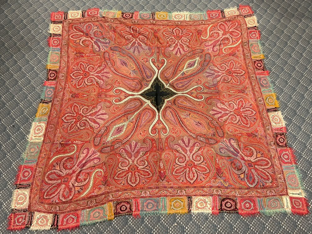 Antique Hand Embroidered Shawl