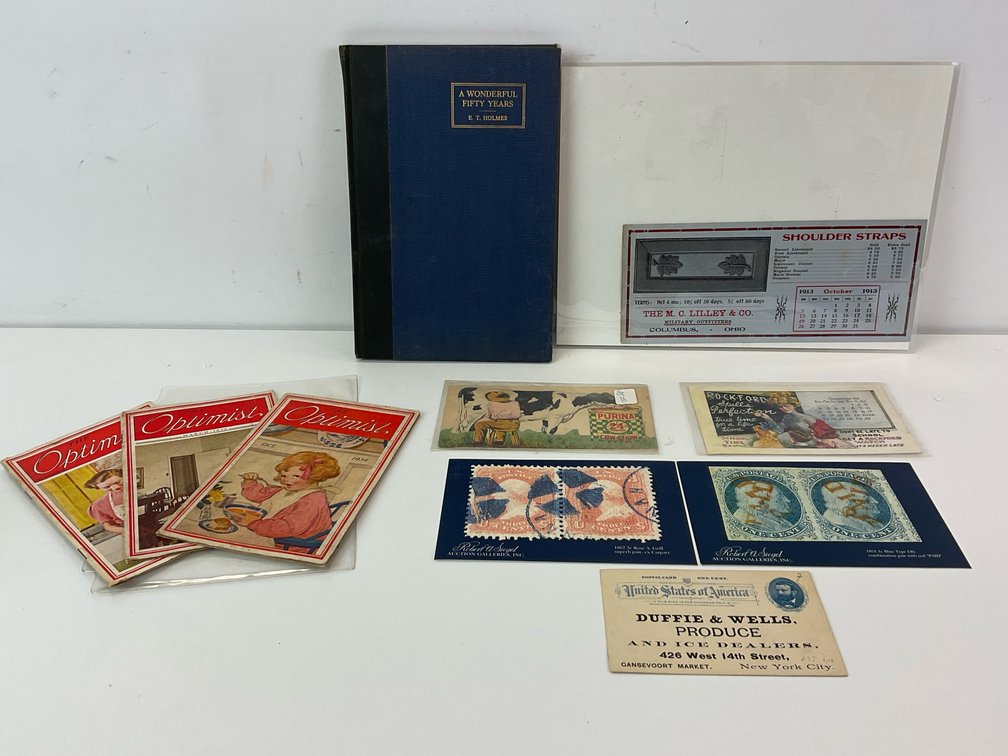 Edwin T. Holmes Book & Assorted Ephemera