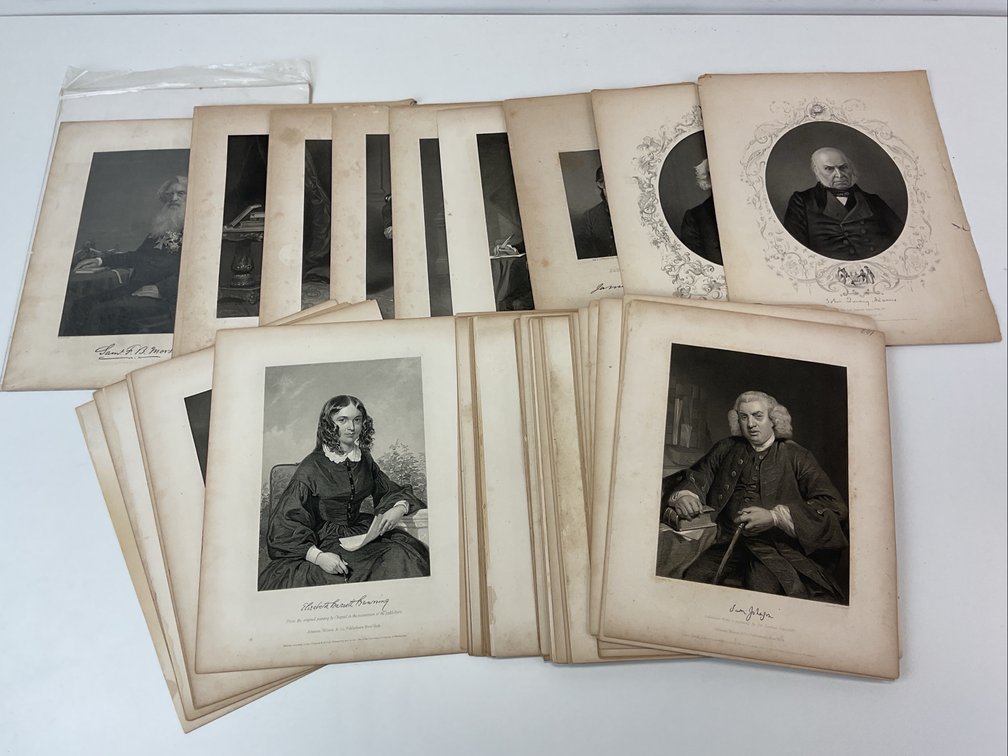 Engraved Portrait Prints of Historical Figures