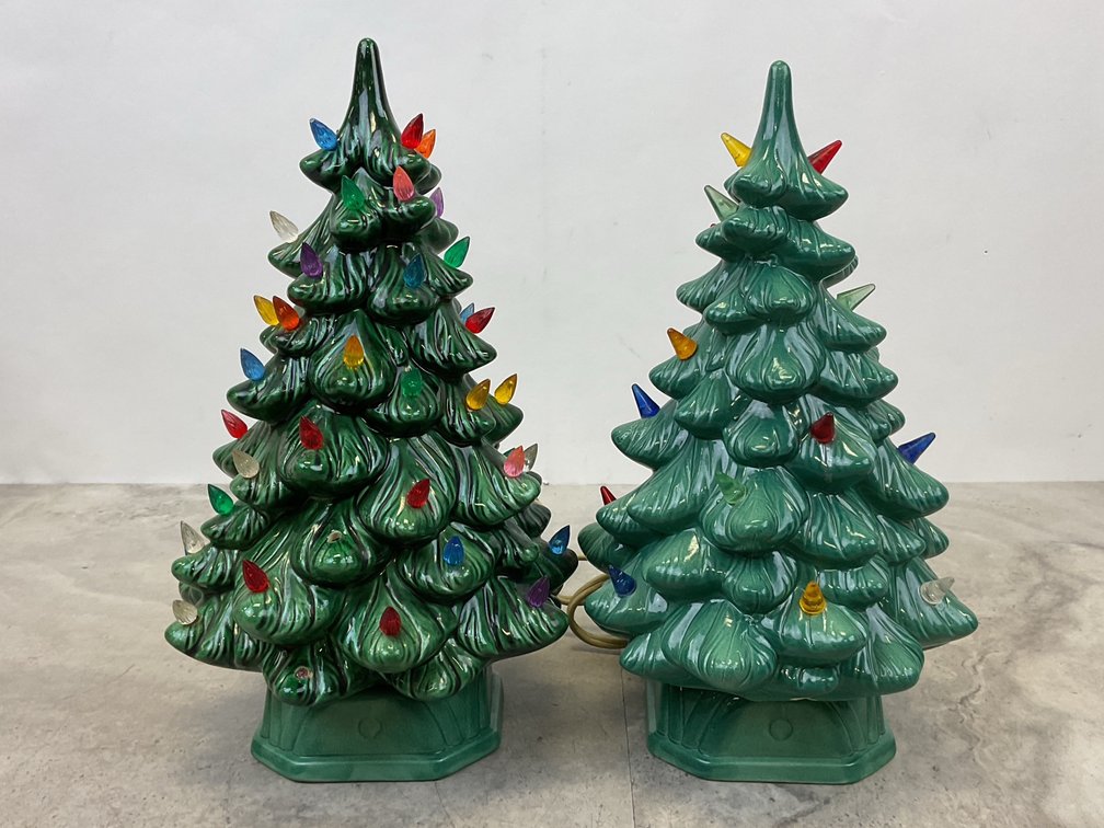 Vintage Ceramic Lighted Christmas Trees