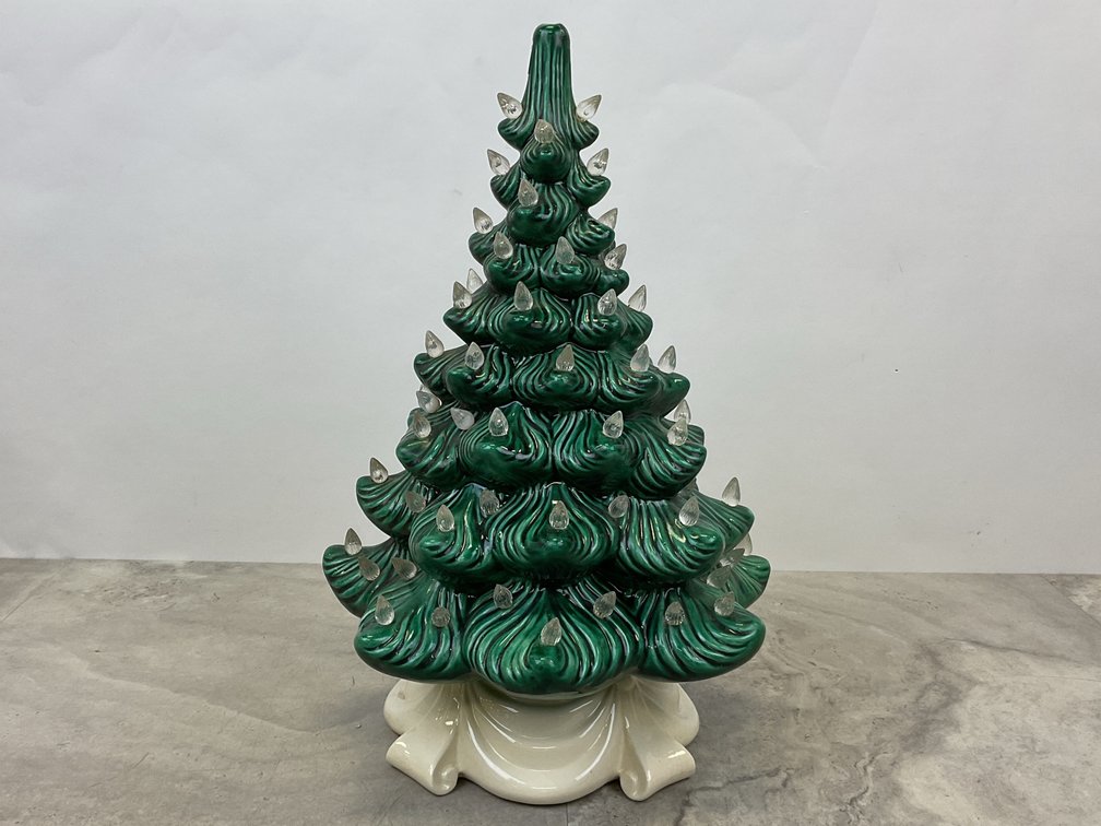 Vintage Ceramic Lighted Christmas Tree