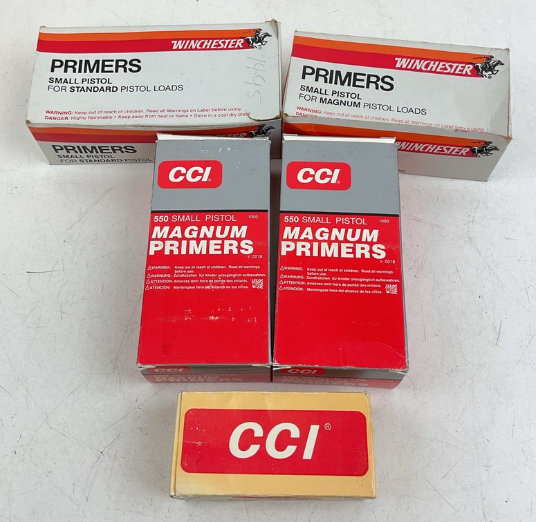 Winchester and CCI Small Pistol Primers