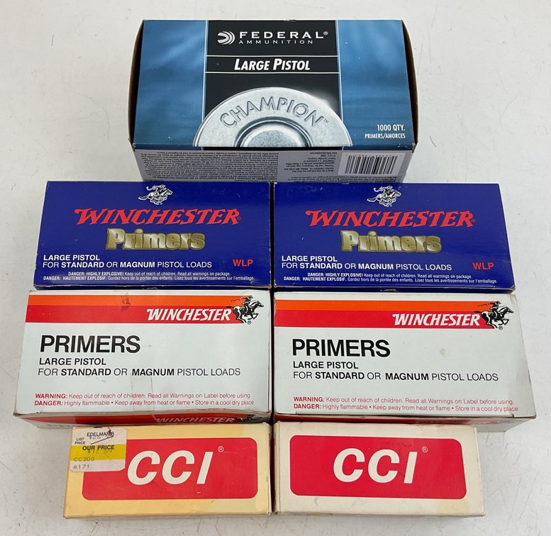 Federal, Winchester, and CCI Large Pistol Primers