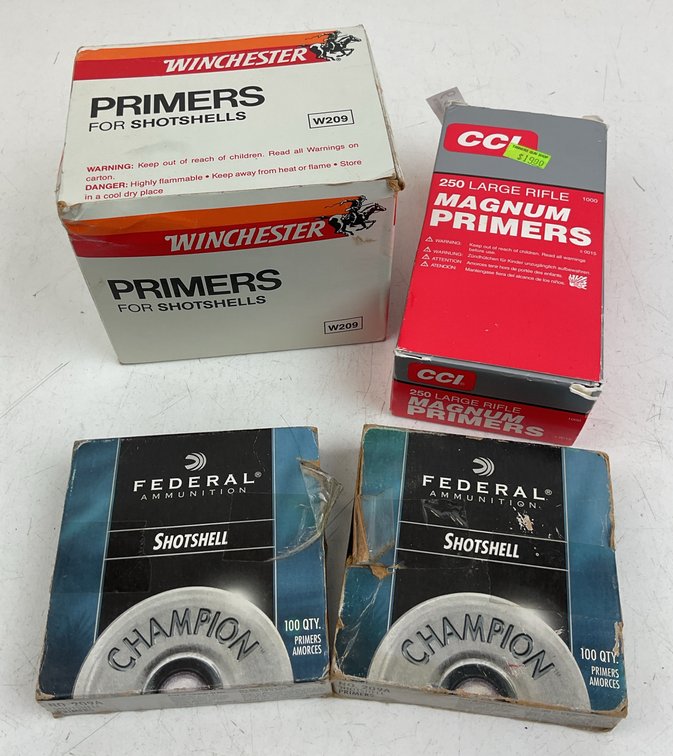 Winchester, CCI, and Federal Reloading Primers