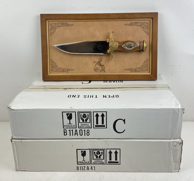 Franklin Mint Colt Commemorative Framed Bowie Knife