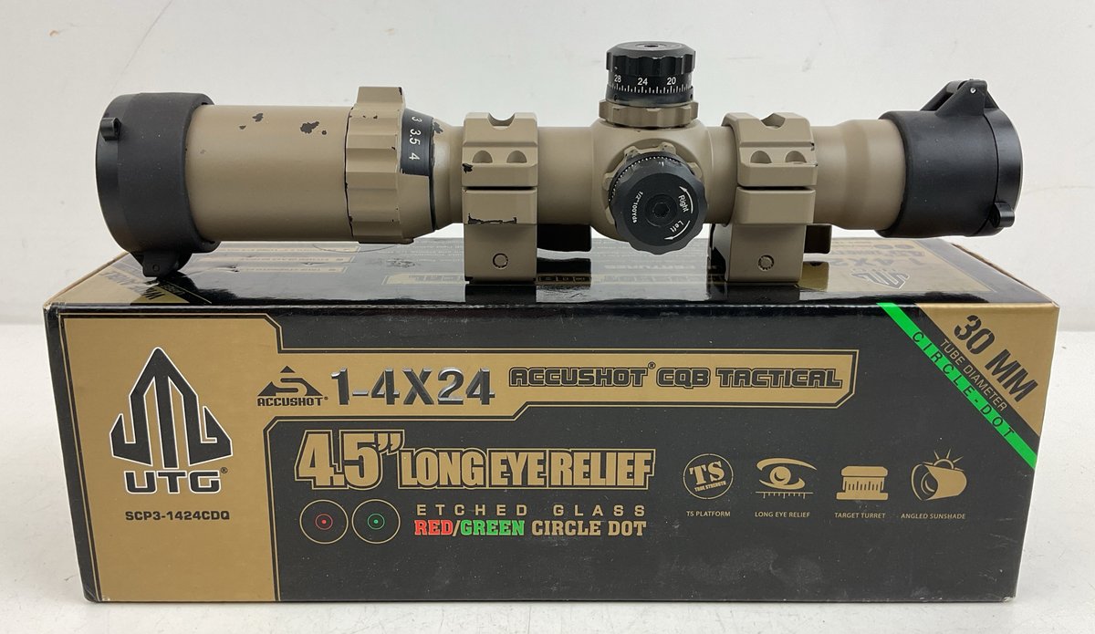 UTG Accushot CQB Tactical 1-4X24 Rifle Scope