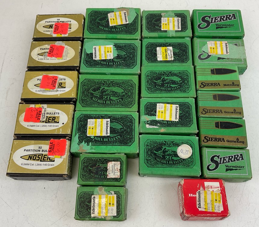 Nosler, Sierra, and Hornady Reloading Bullets