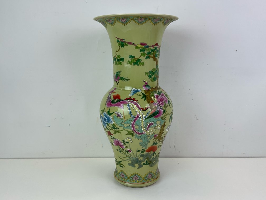 Chinese Famille Rose Porcelain Baluster Vase