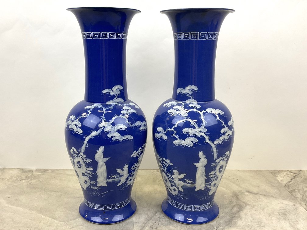 Cobalt Blue Baluster Vases
