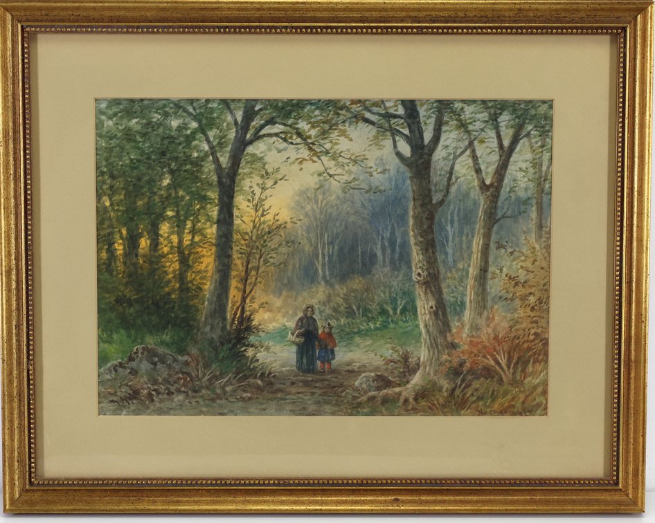 Watercolor, signed