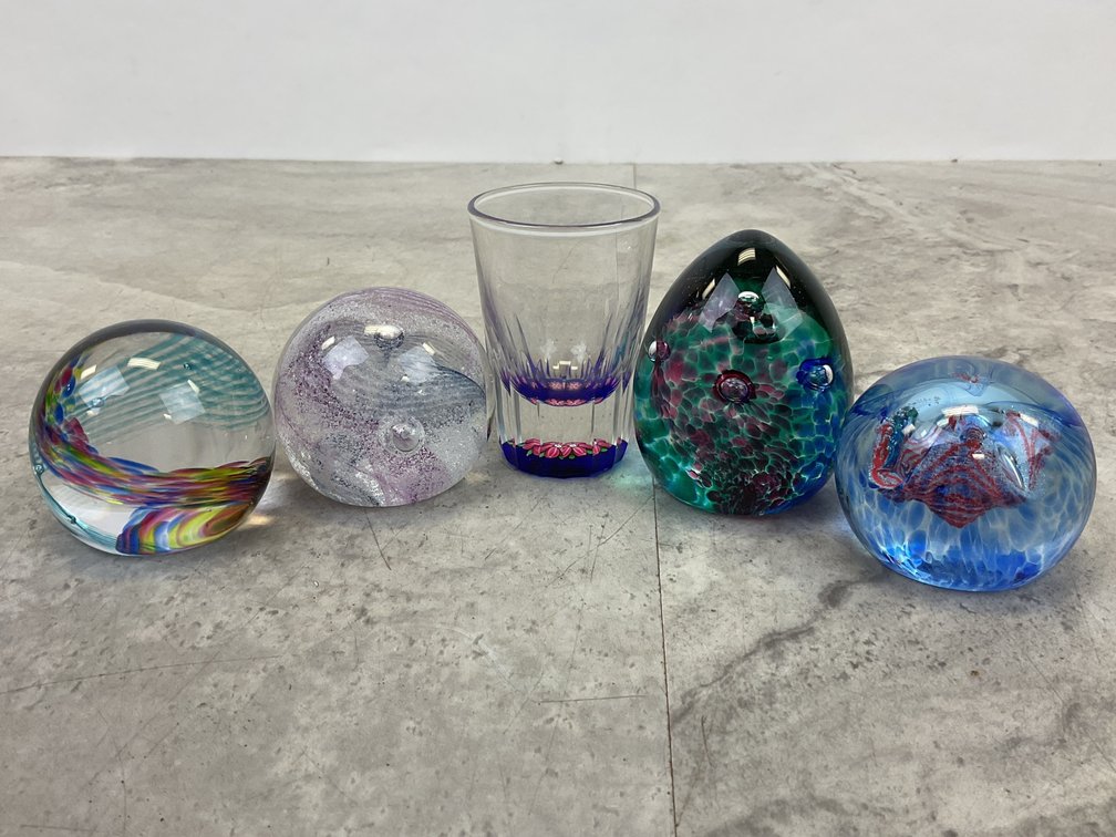 Art Glass Paperweights & Millefiori Shot Glass