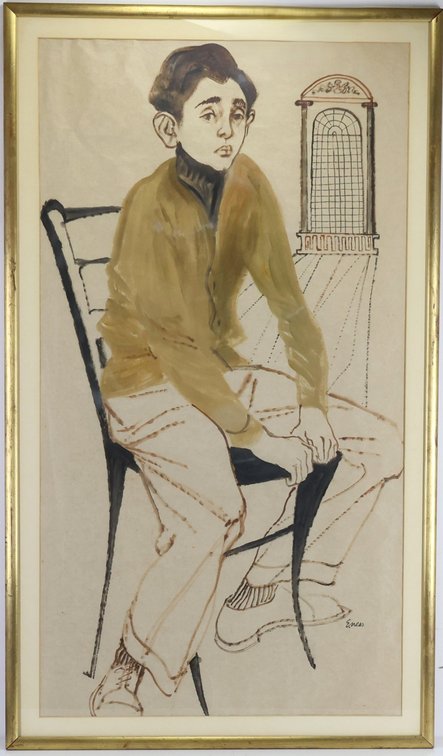 Watercolor, signed