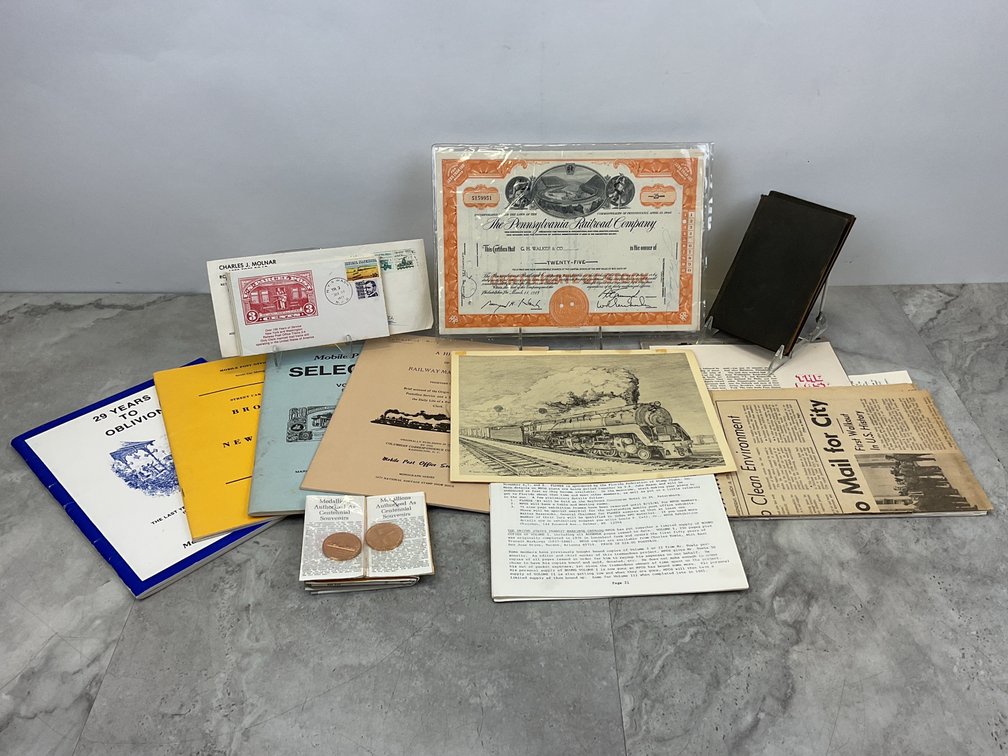 Railroad and Postal Ephemera, Rule Books, and Medallions