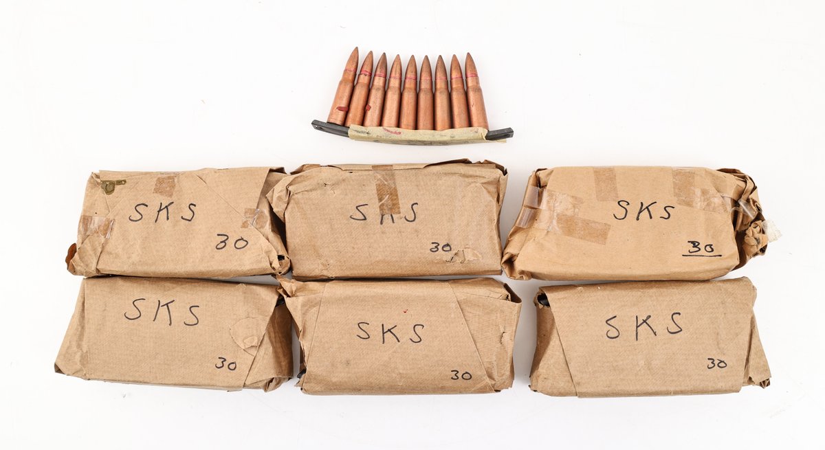 7.62x39 Ammo On SKS Stripper Clips