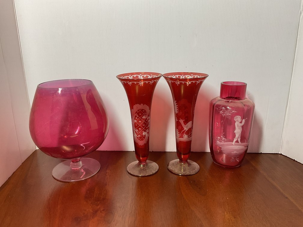 Cranberry and Ruby Red Glassware