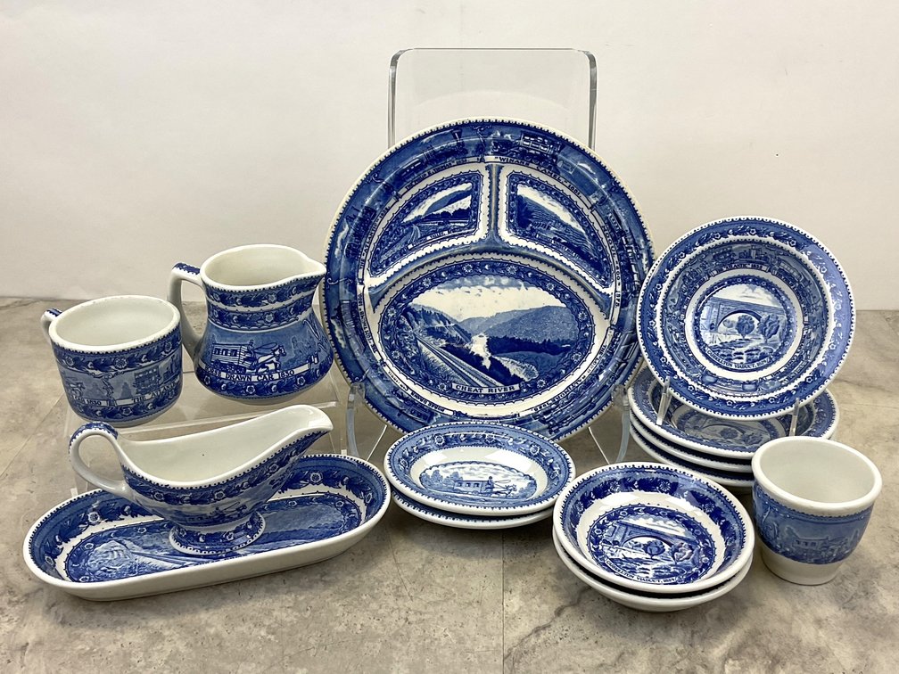 Baltimore and Ohio Railroad Blue Transferware