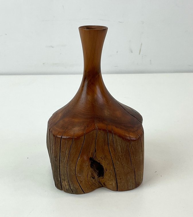 Artisan Wood Vase