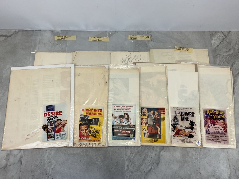 Vintage Folded Theatrical Movie One-Sheet Posters and Inserts