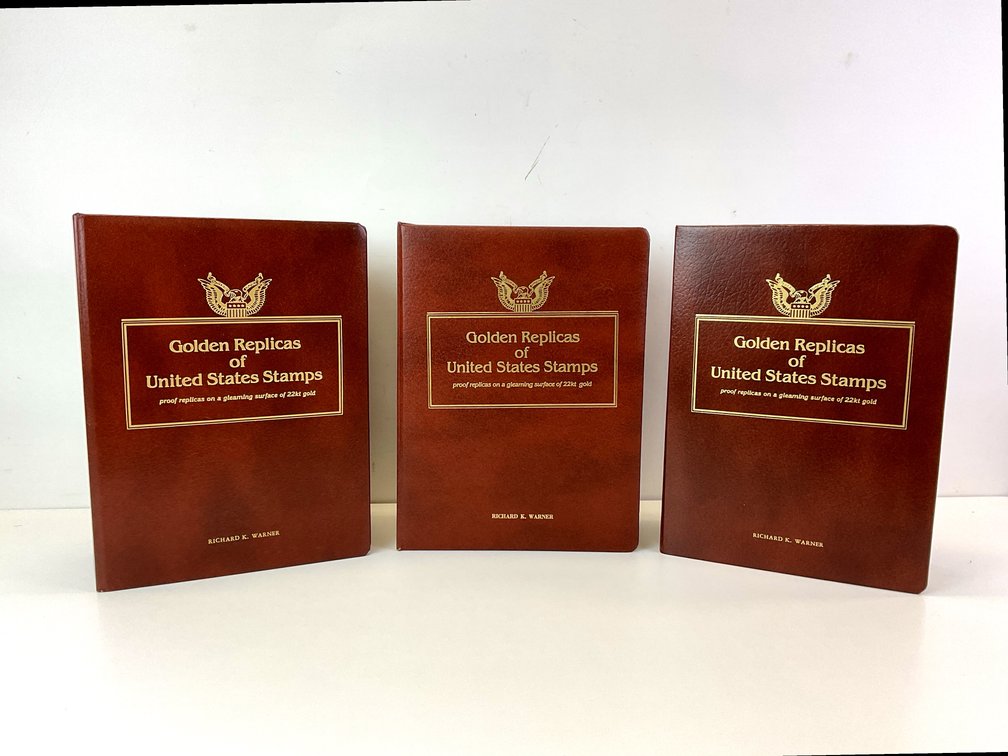 Postal Commemorative Society Golden Replicas Stamp Albums