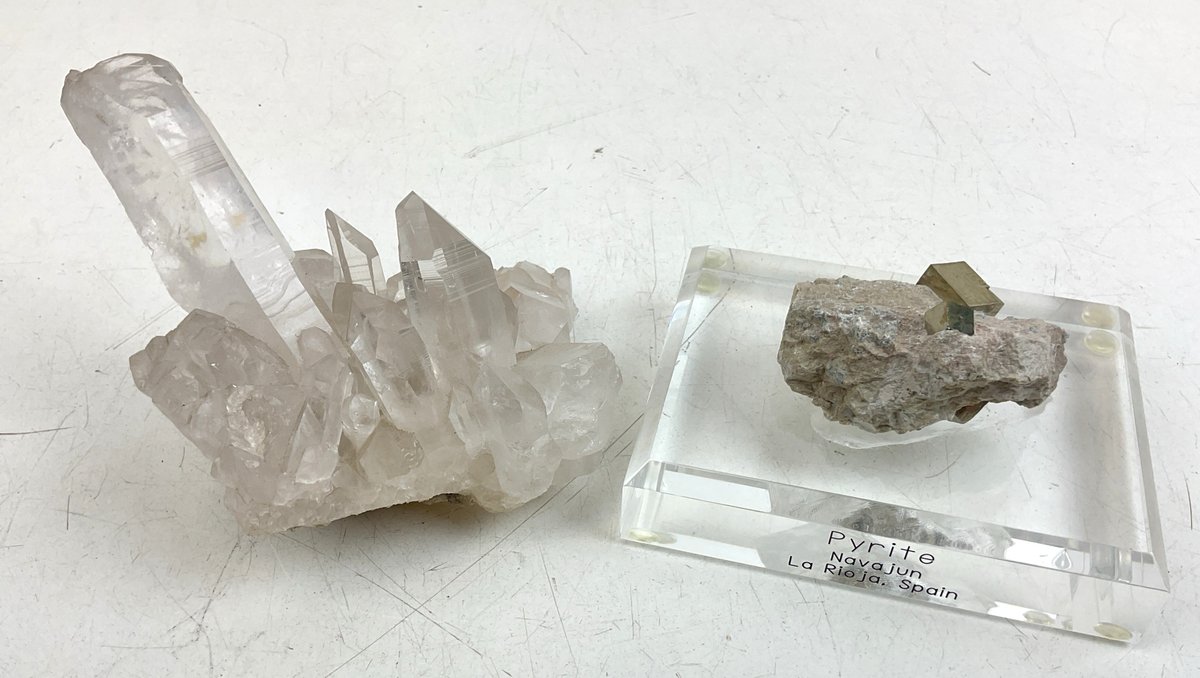 Pyrite and Quartz Mineral Specimens