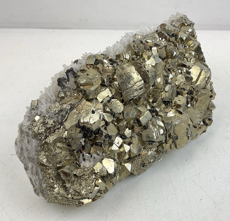 Pyrite and Quartz Crystal Mineral Specimen