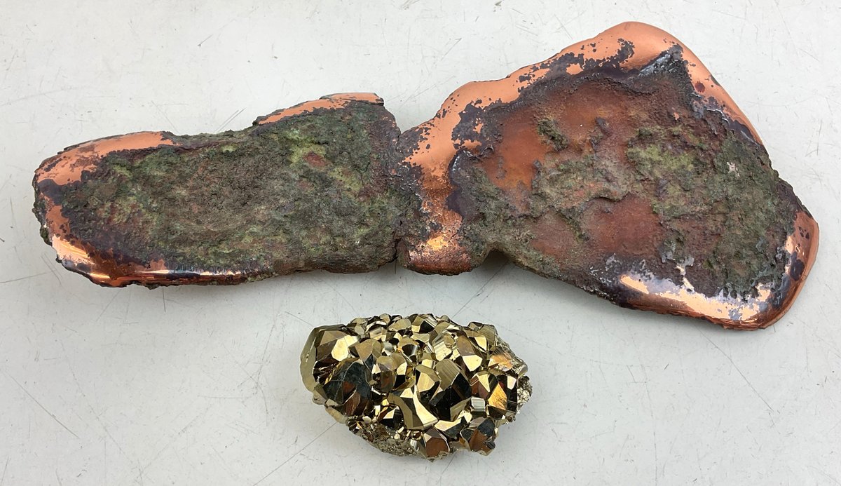 Copper and Pyrite Mineral Specimens