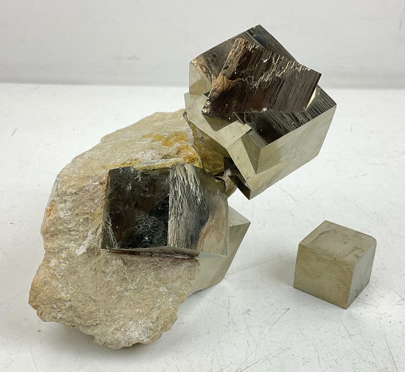 Pyrite Crystal Cluster on Matrix