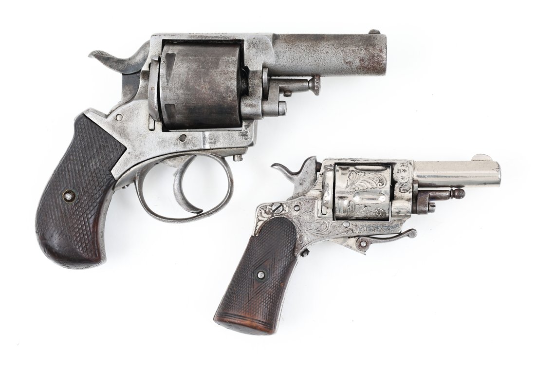 Lot Of 2 Belgian Double Action Revolvers
