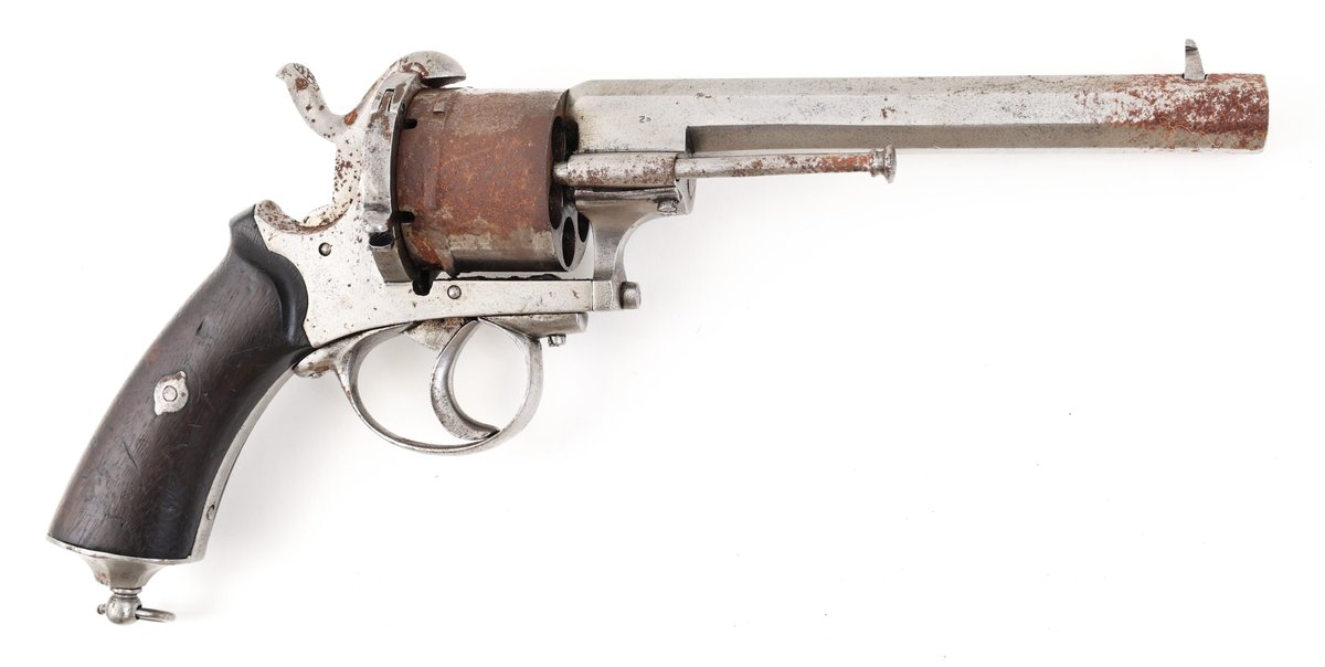 Antique European Double Action Pinfire Revolver