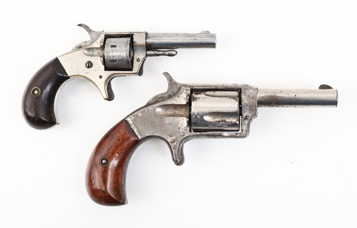 Lot Of 2 Antique Spur Trigger Revolvers
