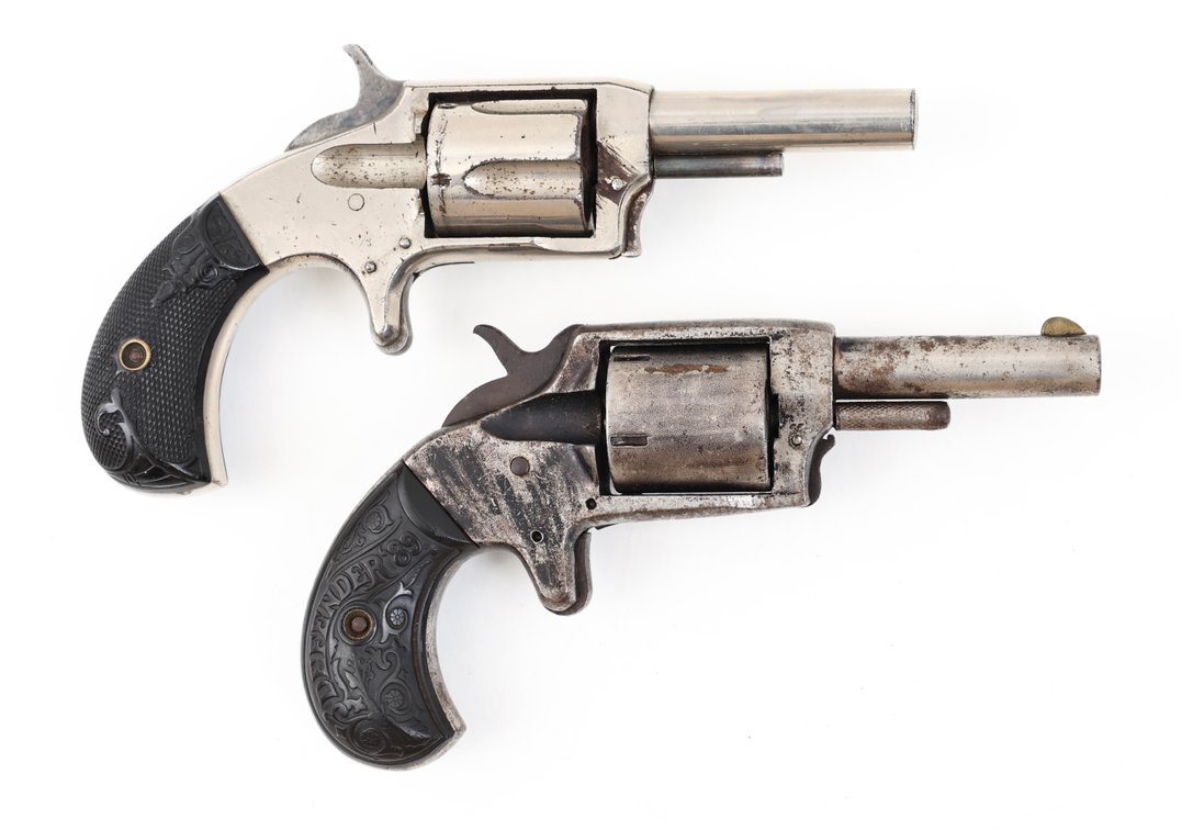 Lot OF 2 Antique Spur Trigger Revolvers