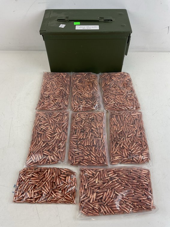 Metal Ammo Can with .223 Remington Bullets