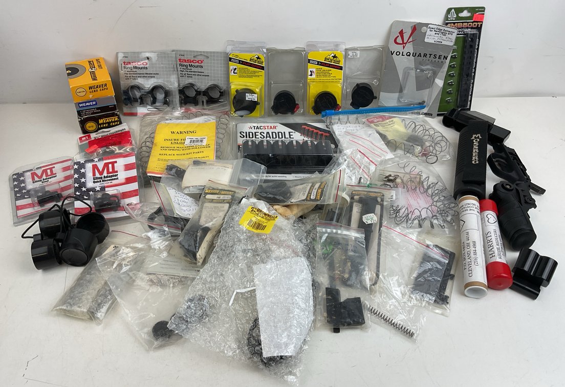 Firearm Accessories, Scope Mounts, and Parts Lot