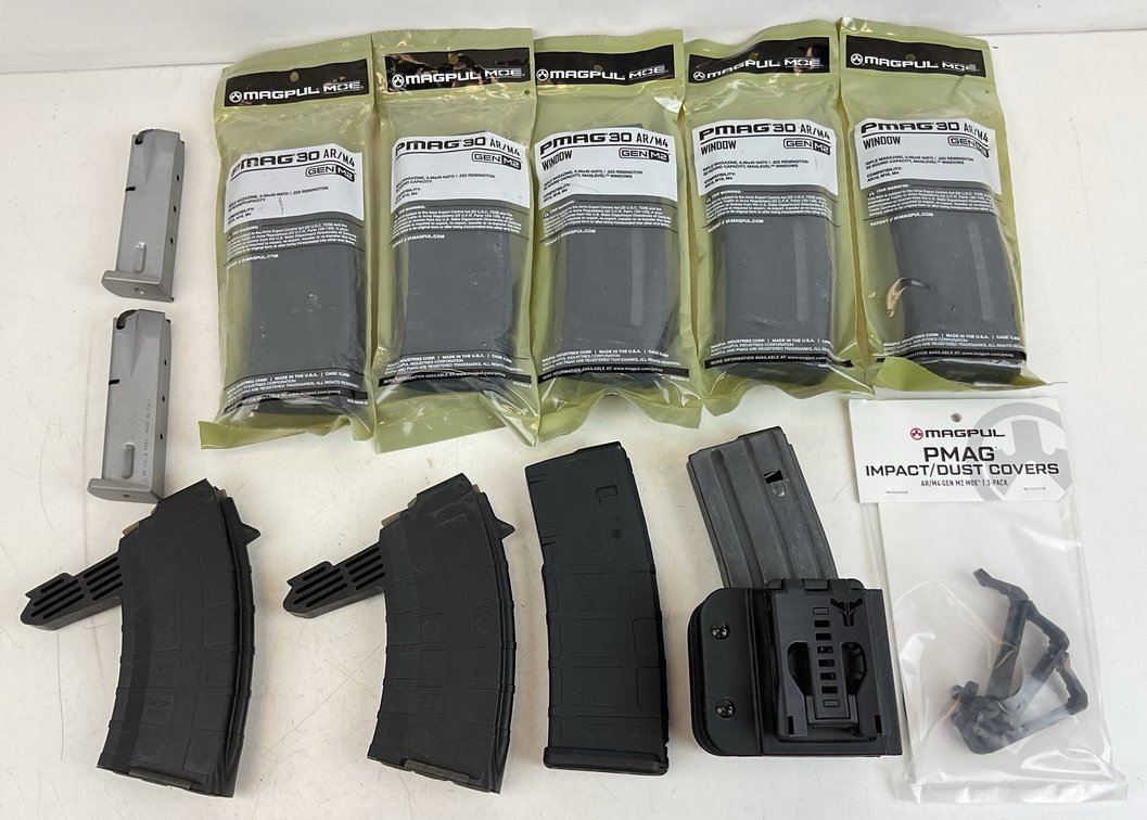 Rifle and Pistol Magazines, Magazine Pouch, and Dust Covers