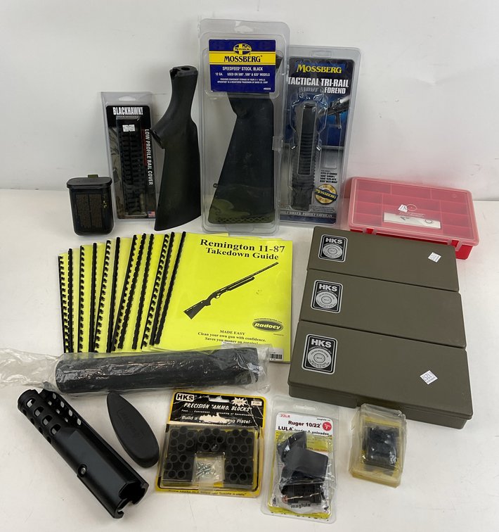 Firearm Accessories, Mossberg Stocks, and Radocy Guides Lot