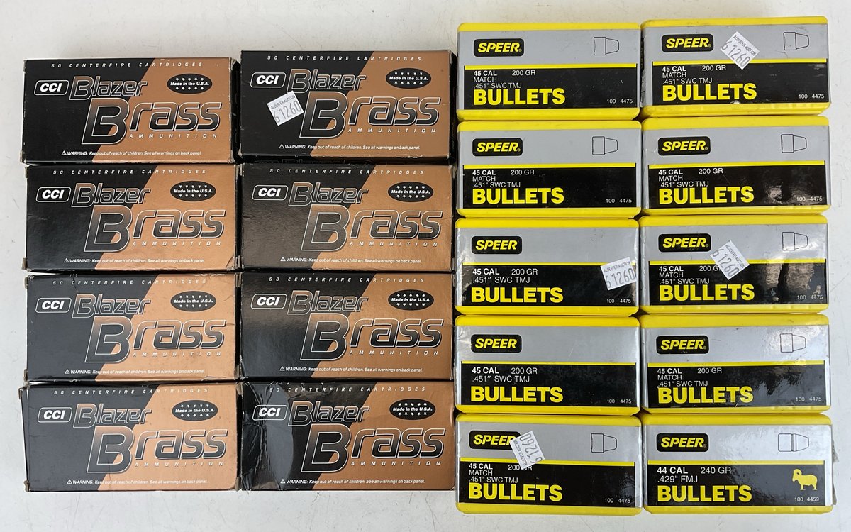Speer Reloading Bullets and CCI Blazer Brass Casings