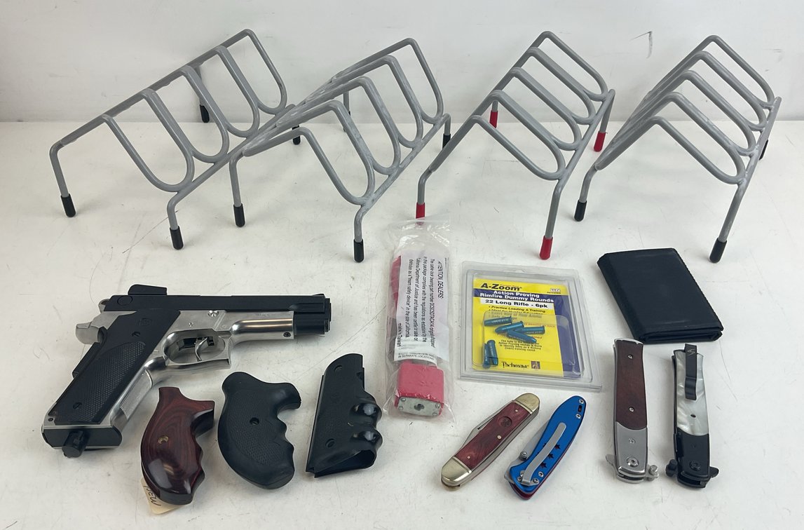 CO2 BB Pistol, Folding Knives, Handgun Grips, and More