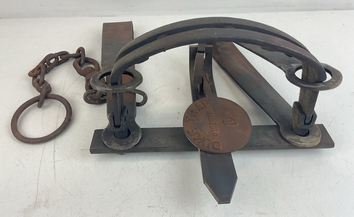 Double Long Spring Steel Bear Trap