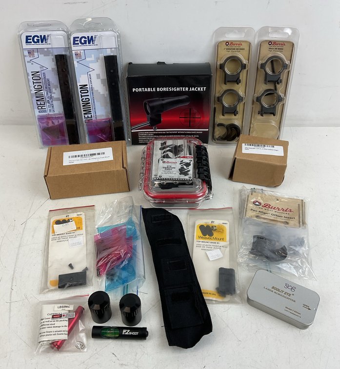 Firearm Scope Mounts, Rings, Bases, and Boresighters