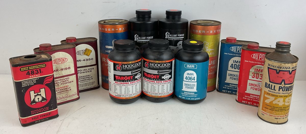 Smokeless Reloading Powder Cans and Bottles