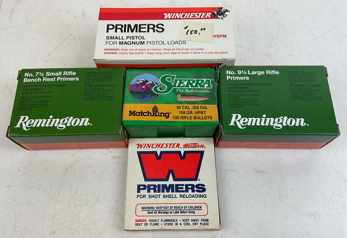 Reloading Primers and Rifle Bullets