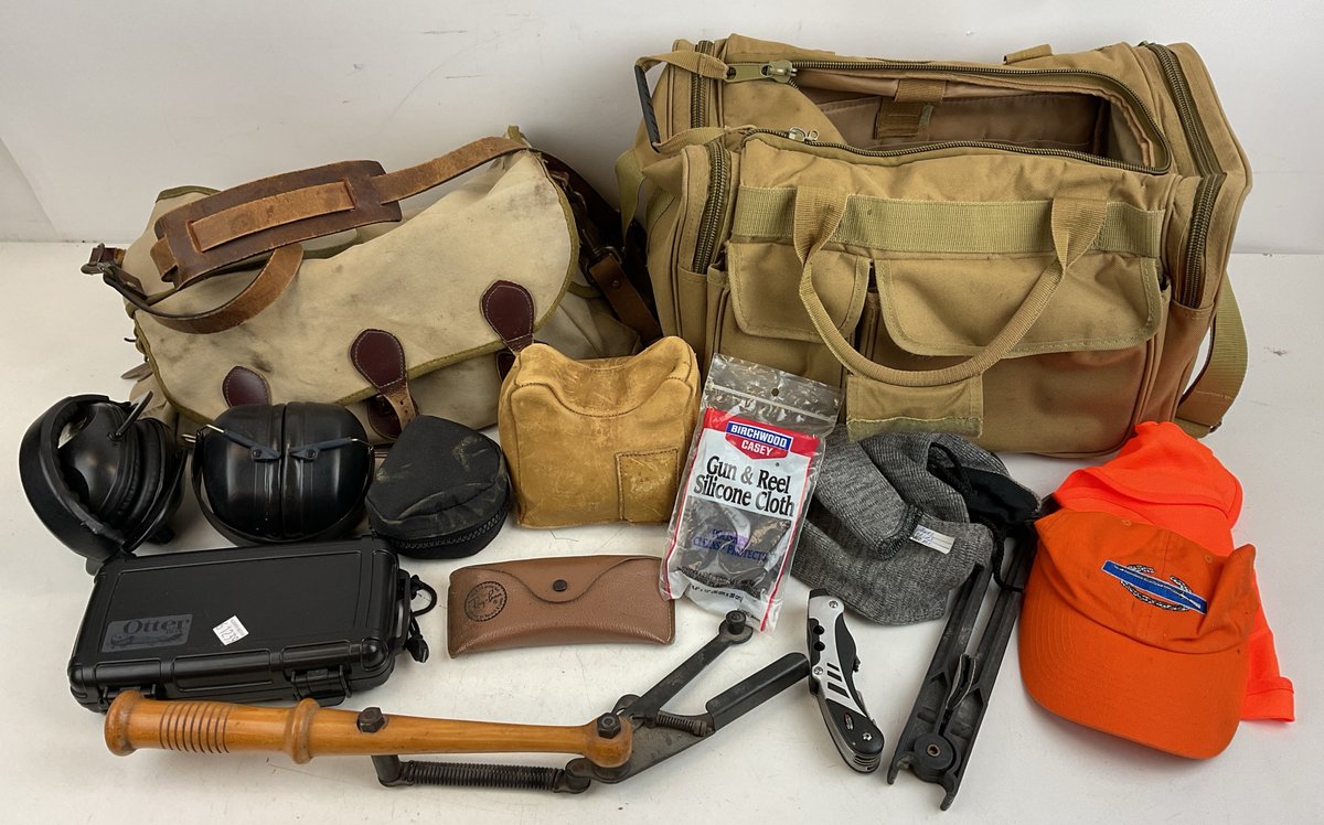 Shooting Gear Lot with Range Bags and Hearing Protection