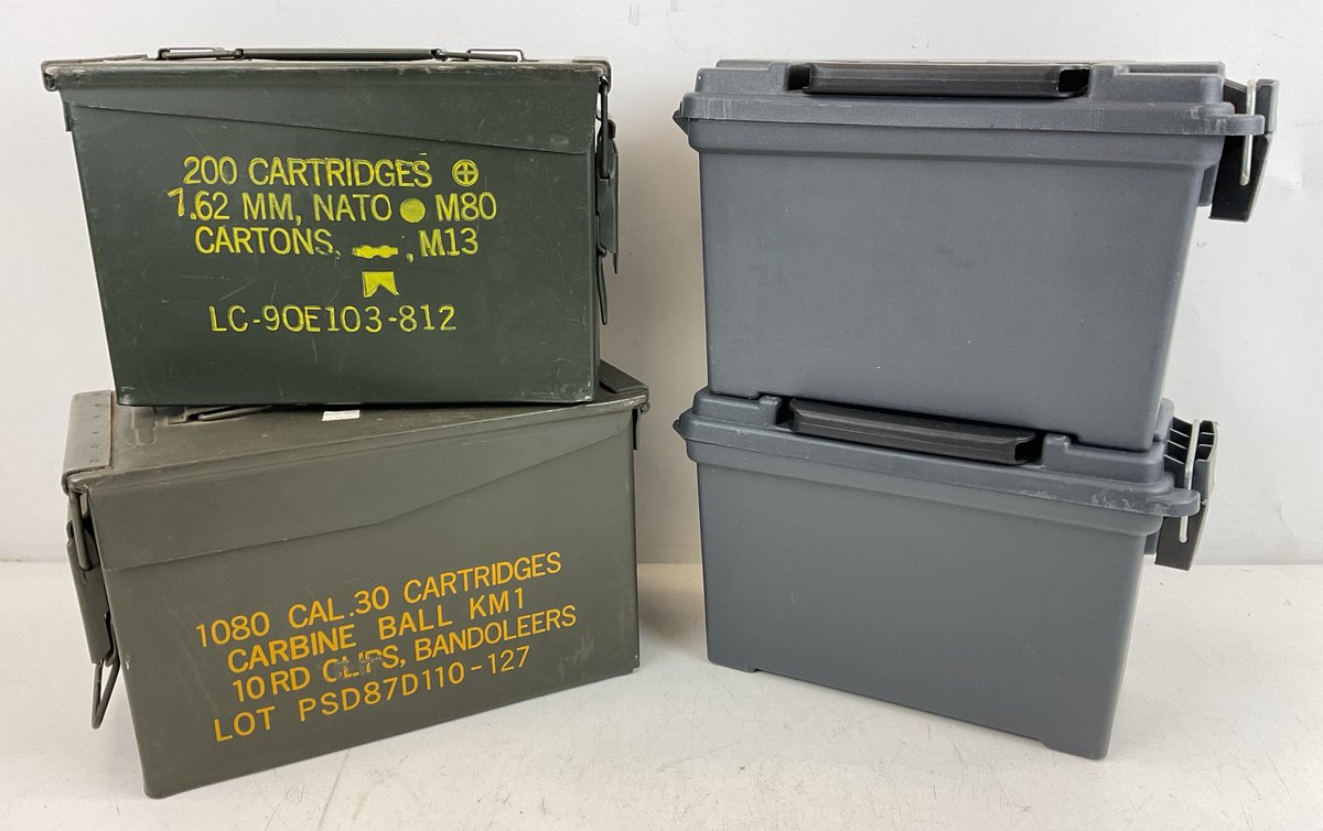 Metal and Plastic Ammunition Cans (4)